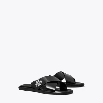 Tory Burch Turnlock Slide In Perfect Black