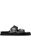 Tory Burch Sporty Slider Sandal With Swivel Details In Black