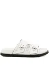Tory Burch T Lock Sport Slides Cloud In White