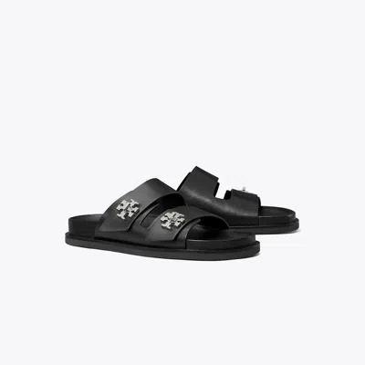 Tory Burch Turnlock Sport Slide In Black