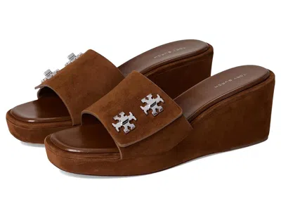 Tory Burch Turnlock Wedge Sandal 60mm In Brown