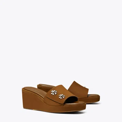 Tory Burch T-lock Wedge Sandal In Animal Print