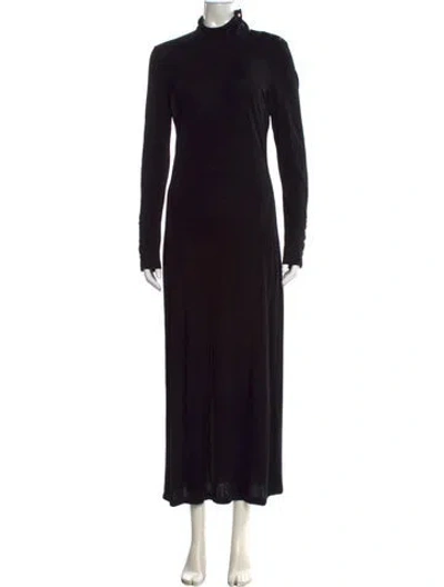 Pre-owned Tory Burch Turtleneck Long Dress In Black