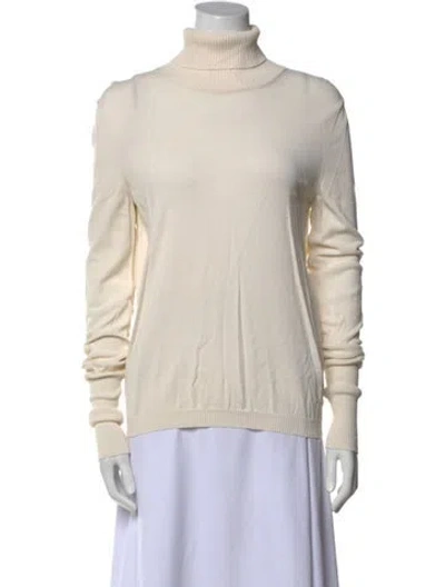 Pre-owned Tory Burch Turtleneck Long Sleeve Sweatshirt In Neutral