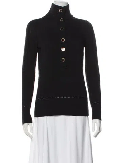 Pre-owned Tory Burch Turtleneck Sweater In Black