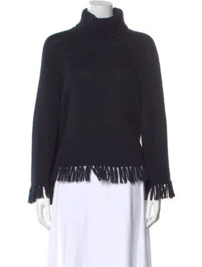 Pre-owned Tory Burch Turtleneck Sweater In Black