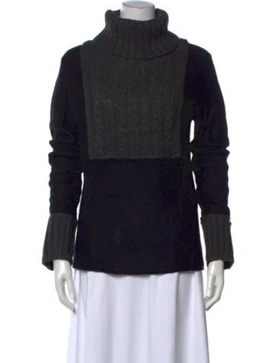 Pre-owned Tory Burch Turtleneck Sweater In Black