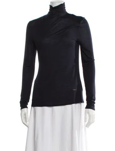 Pre-owned Tory Burch Turtleneck Sweater In Blue