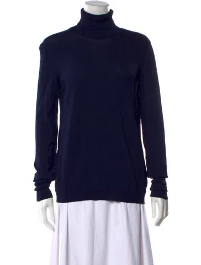 Pre-owned Tory Burch Turtleneck Sweater In Blue