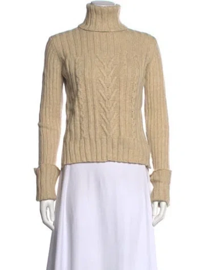 Pre-owned Tory Burch Turtleneck Sweater In Gray