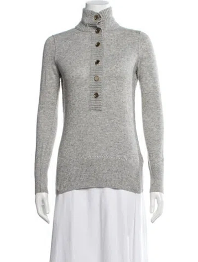 Pre-owned Tory Burch Turtleneck Sweater In Gray