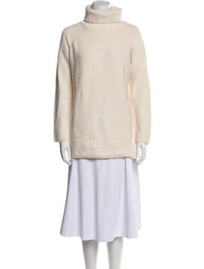 Pre-owned Tory Burch Turtleneck Sweater In Neutral