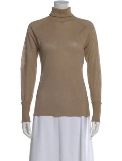 Pre-owned Tory Burch Turtleneck Sweater In Neutral