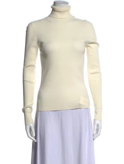 Pre-owned Tory Burch Turtleneck Sweater In Neutral