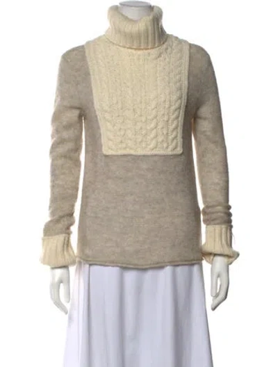 Pre-owned Tory Burch Turtleneck Sweater In Neutrals