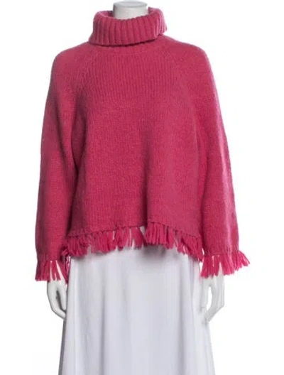 Pre-owned Tory Burch Turtleneck Sweater In Pink