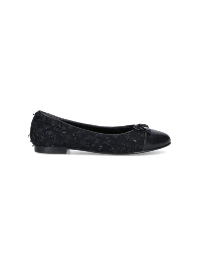 TORY BURCH TWEED BALLET FLATS IN WOOL BLEND