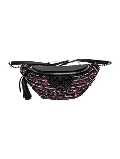 Pre-owned Tory Burch Tweed Belt Bag In Multicolor