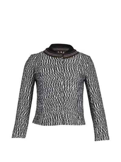 Pre-owned Tory Burch Tweed Jacket In Black