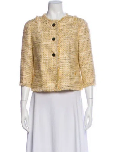 Pre-owned Tory Burch Tweed Pattern Evening Jacket