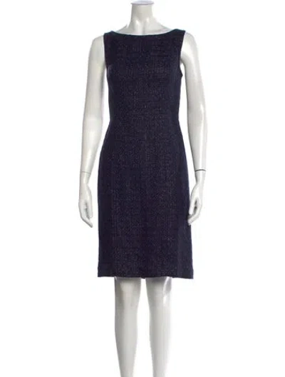 Pre-owned Tory Burch Tweed Pattern Knee-length Dress