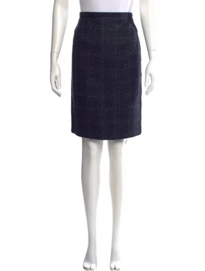 Pre-owned Tory Burch Tweed Pattern Knee-length Skirt In Neutral