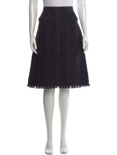 Pre-owned Tory Burch Tweed Pattern Midi Length Skirt