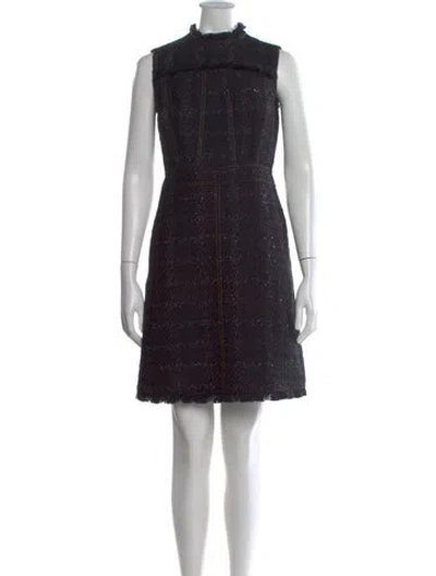 Pre-owned Tory Burch Tweed Pattern Mini Dress