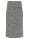 Tory Burch Tweed Skirt Skirts Black In Black