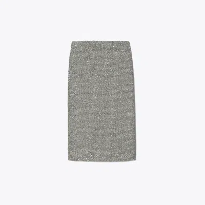 Tory Burch Tweed Skirt In Gray