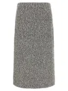 Tory Burch Tweed Skirt Skirts Black In Black