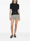 Tory Burch Tweed Speckled Shorts In Black