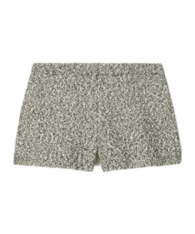 Tory Burch Tweed Speckled Shorts In Gray