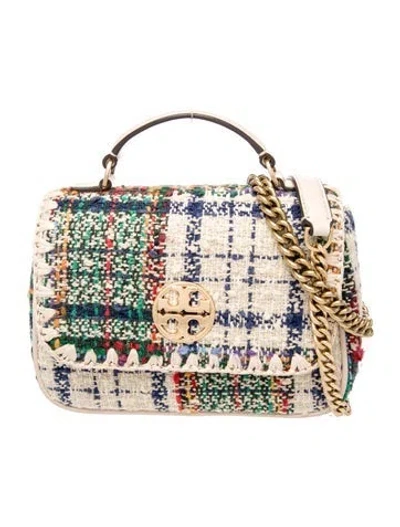 Pre-owned Tory Burch Tweed Top Handle Bag