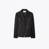 Tory Burch Twill Blazer In Black
