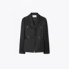 Tory Burch Twill Blazer In Black