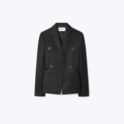 Tory Burch Twill Blazer In Black