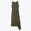 Tory Burch Wrap Asymmetrical Midi Dress