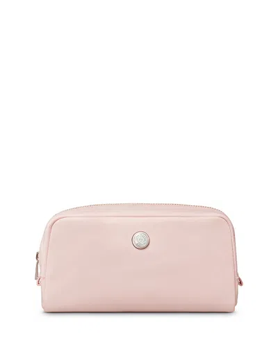 Tory Burch Twist Medium Nylon Cosmetic Case In Pink