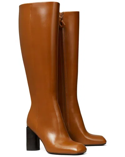 Tory Burch Twisted Heel Leather High Boot