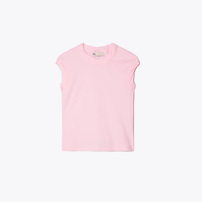 Tory Burch Twisted Knit Top In Stone Pink