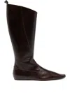 Tory Burch Twisted Riding Boot In Brown