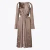Tory Burch Twisted Viscose Dress In Neutral