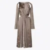 Tory Burch Twisted Viscose Dress In Brown