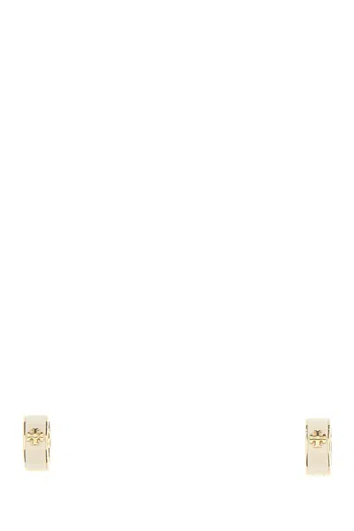 Tory Burch Two-tone Metal Earrings In Brown