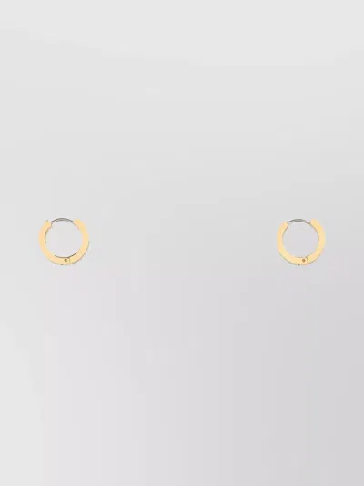 Tory Burch Two-tone Metal T Monogram Earrings In Gold