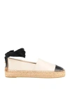 Tory Burch Two-color Platform Espadrilles In Nude