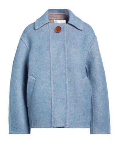 Tory Burch Two-tone Coats In Blue