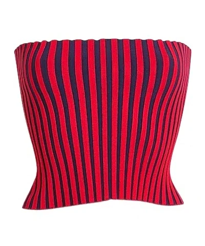 Tory Burch Two-tone Knit Tube Top In Multi