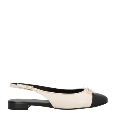 Tory Burch Two-tone Leather Ballet Flats In Pink